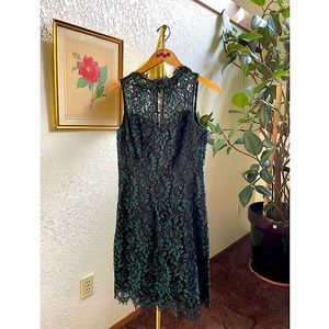 Beautiful Lace Mock Neck Dress. Worn Once.
